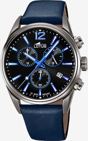 Lotus Analog Watch in Blue: front