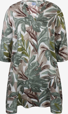 Zhenzi Jurk 'Macie 1571' in Bruin: voorkant