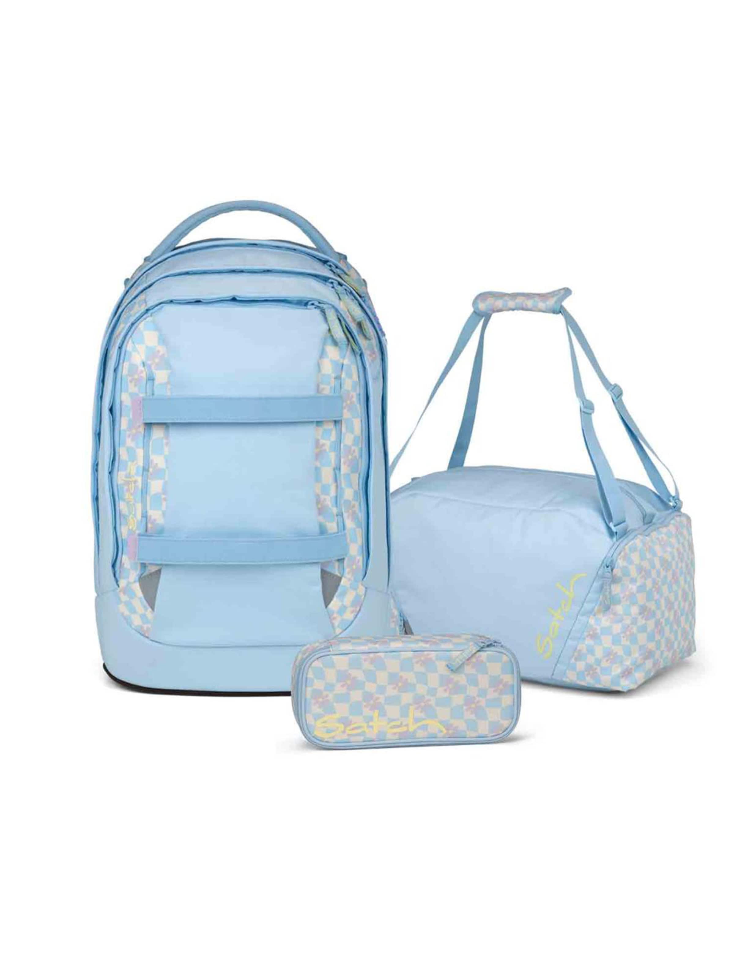 Satch Backpack 'Pack Schulrucksack Set 3tlg' in Blue: front