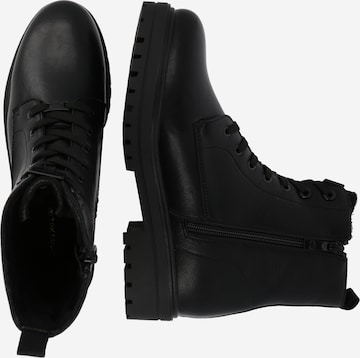 TOM TAILOR Schnürstiefel in Schwarz