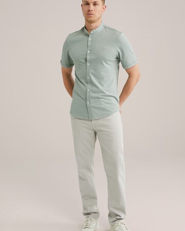WE Fashion Slim Fit Hemd in Grün