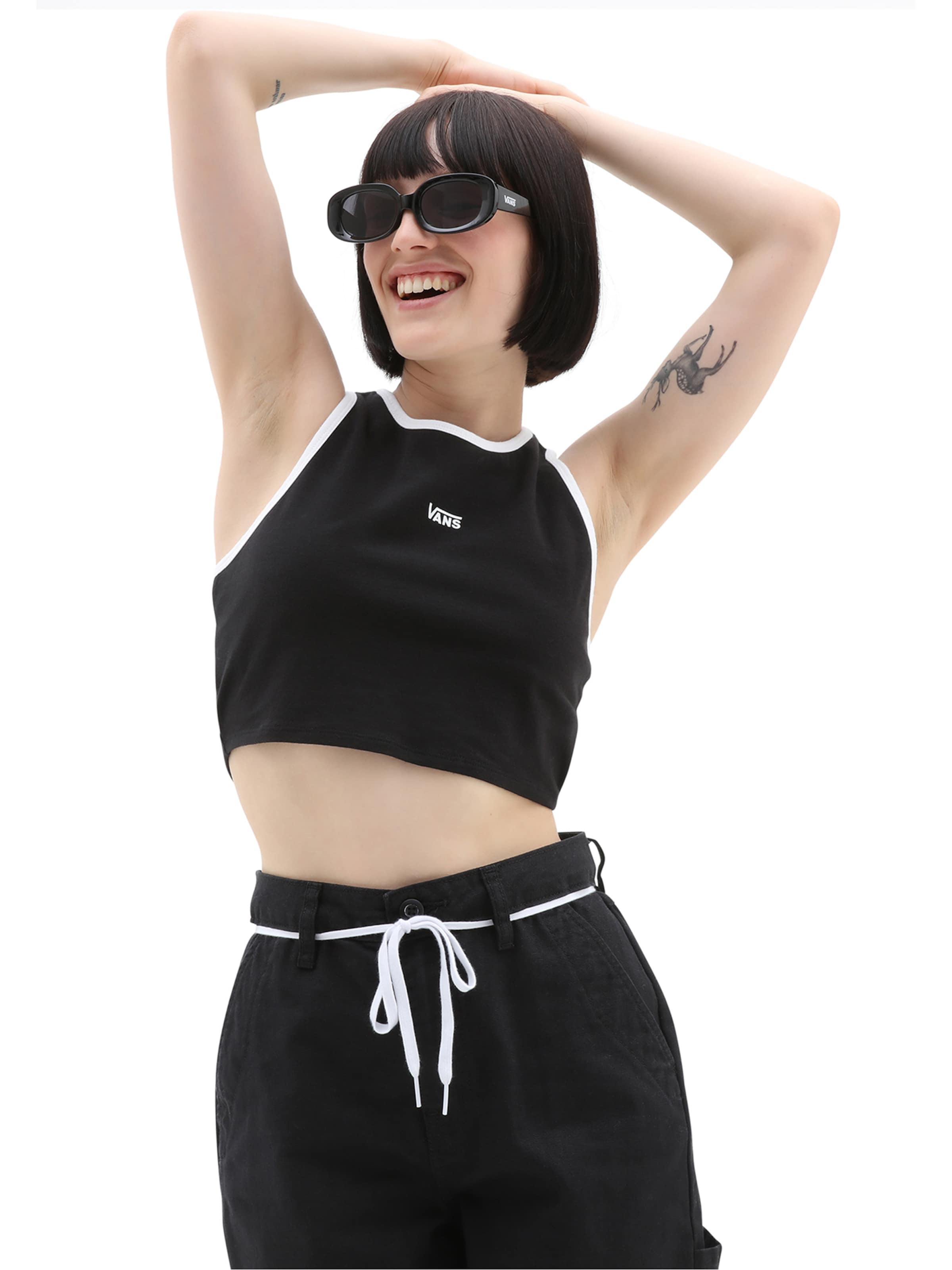 VANS Bralette Bra in Black: front