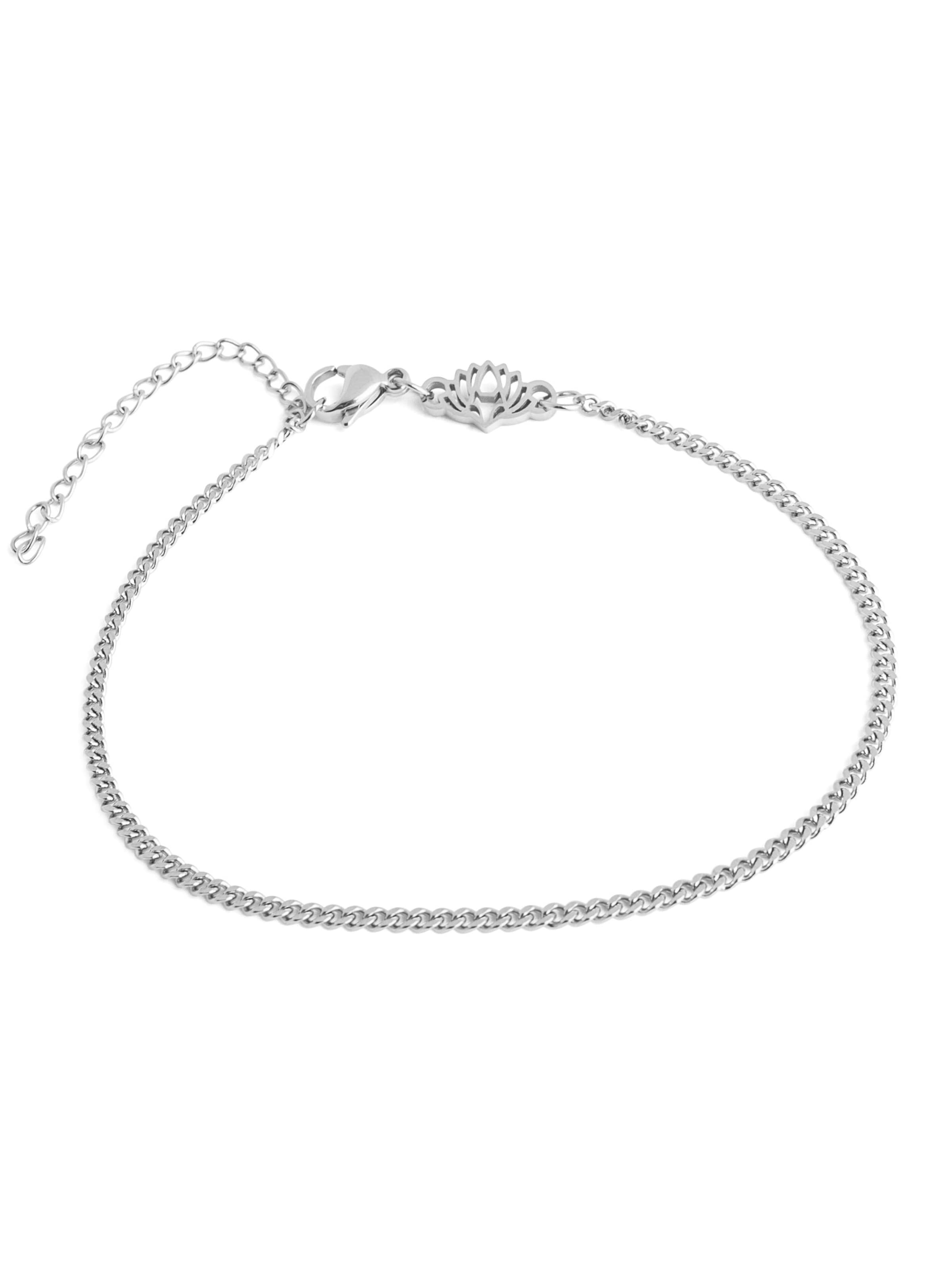 Akitsune Bracelet 'Cuban' in Silver: front