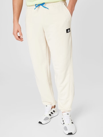 ADIDAS SPORTSWEAR Regular Workout Pants in Beige: front