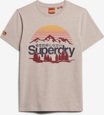T-Shirt 'Great Outdoors' Superdry en beige : devant
