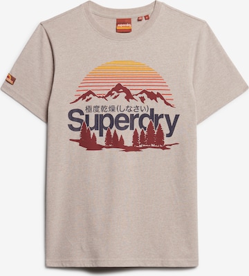 Superdry T-Shirt 'Great Outdoors' in Beige: predná strana