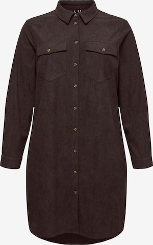 Vero Moda Curve - Vestido camisero 'VMCVilja' en marrón: frente