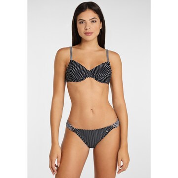 s.Oliver T-Shirt Bikini zgornji del 'Avni' | črna barva: sprednja stran
