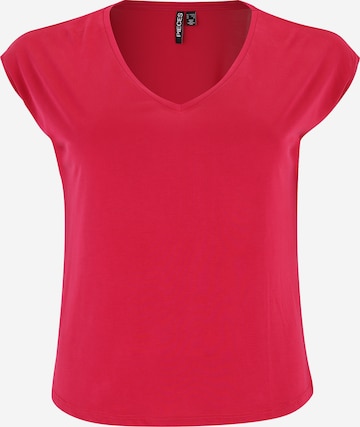 PIECES Curve Shirt 'PCKAMALA' in Rood: voorkant
