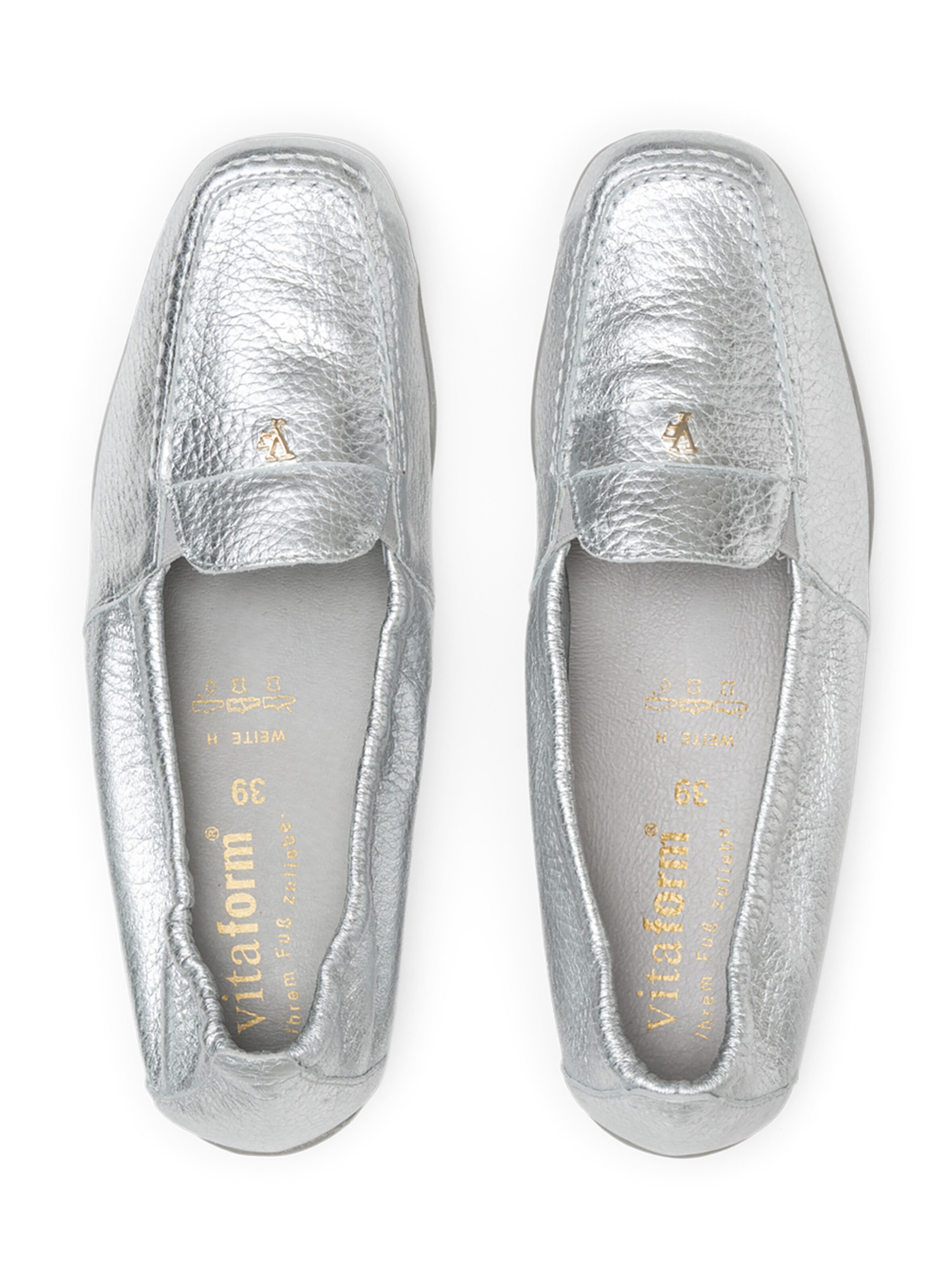 VITAFORM Moccasins in Silver