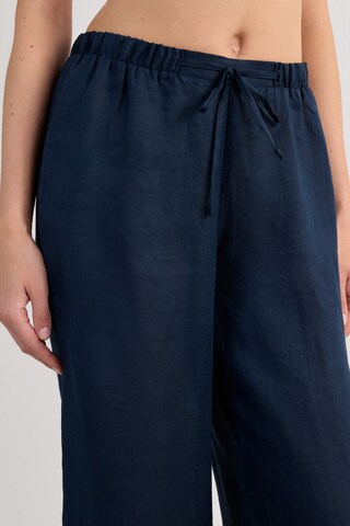 INTIMISSIMI Wide leg Pants 'The Pure Linen' in Blue