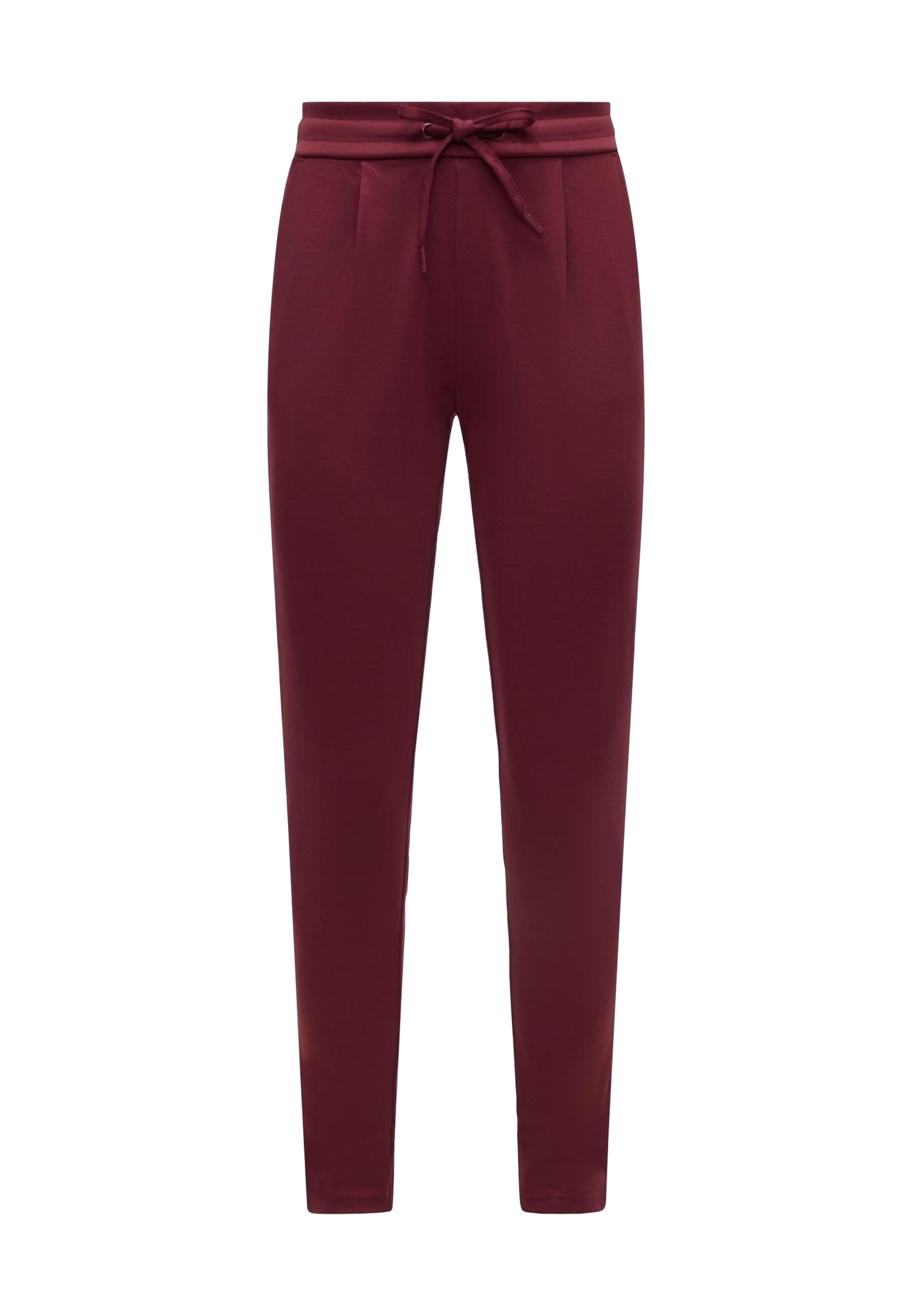 ICHI Slimfit Bandplooibroek 'IHKATE' in Rood: voorkant