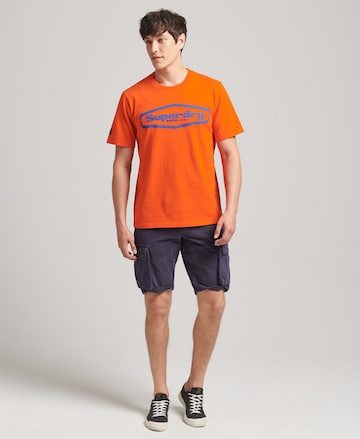 Superdry T-Shirt 'Game On 90s' in Orange