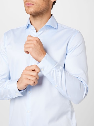 HUGO Slim fit Button Up Shirt 'Kason' in Blue
