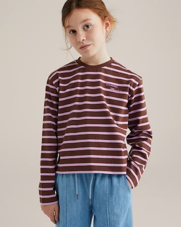WE Fashion - Camiseta en marrón: frente