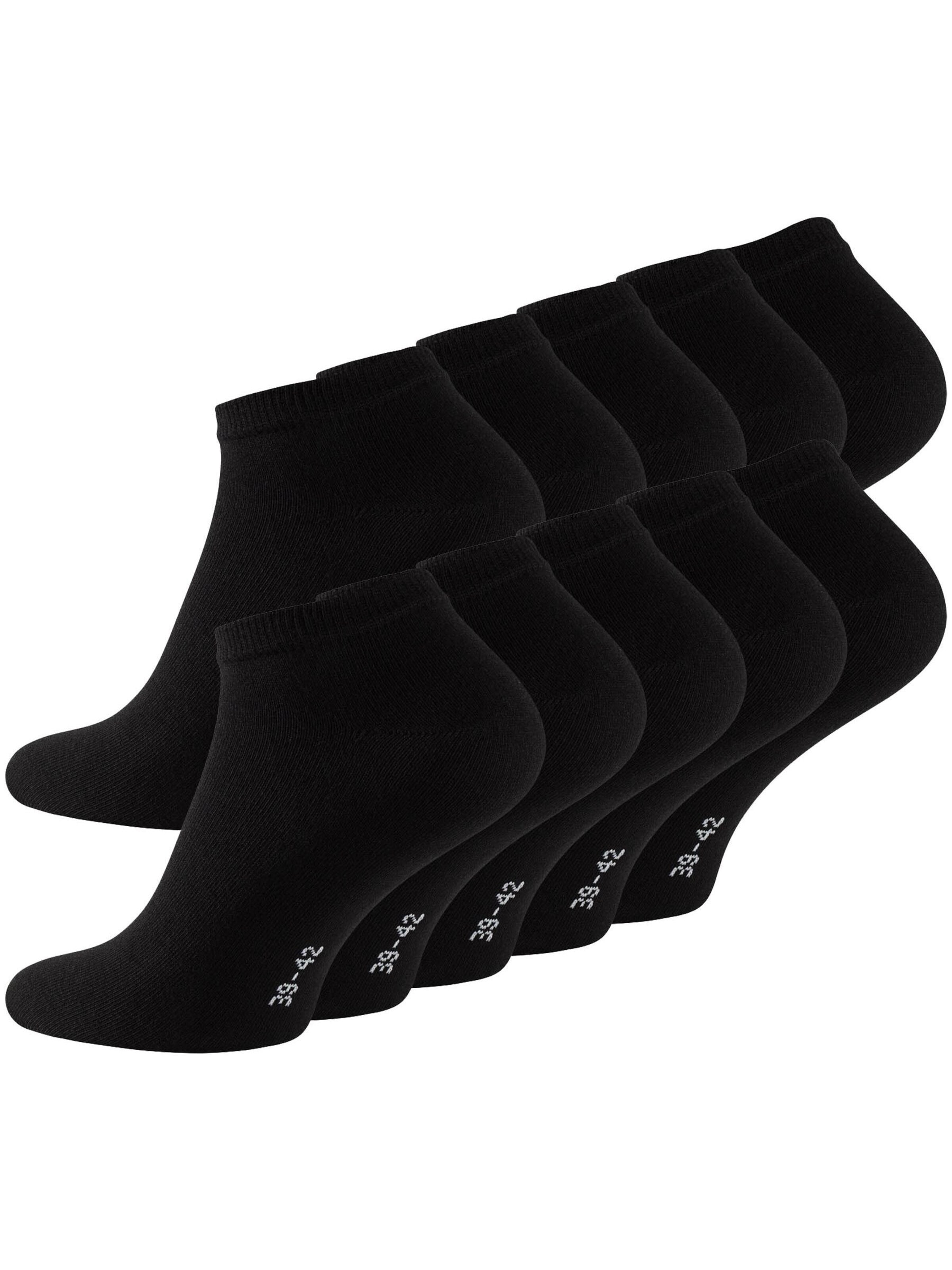 Reslad Socken 'RS6133'‌‌ in Schwarz: Vorderseite