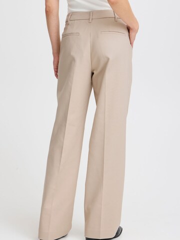 PULZ Jeans Wide Leg Hose 'Bindy' in Beige
