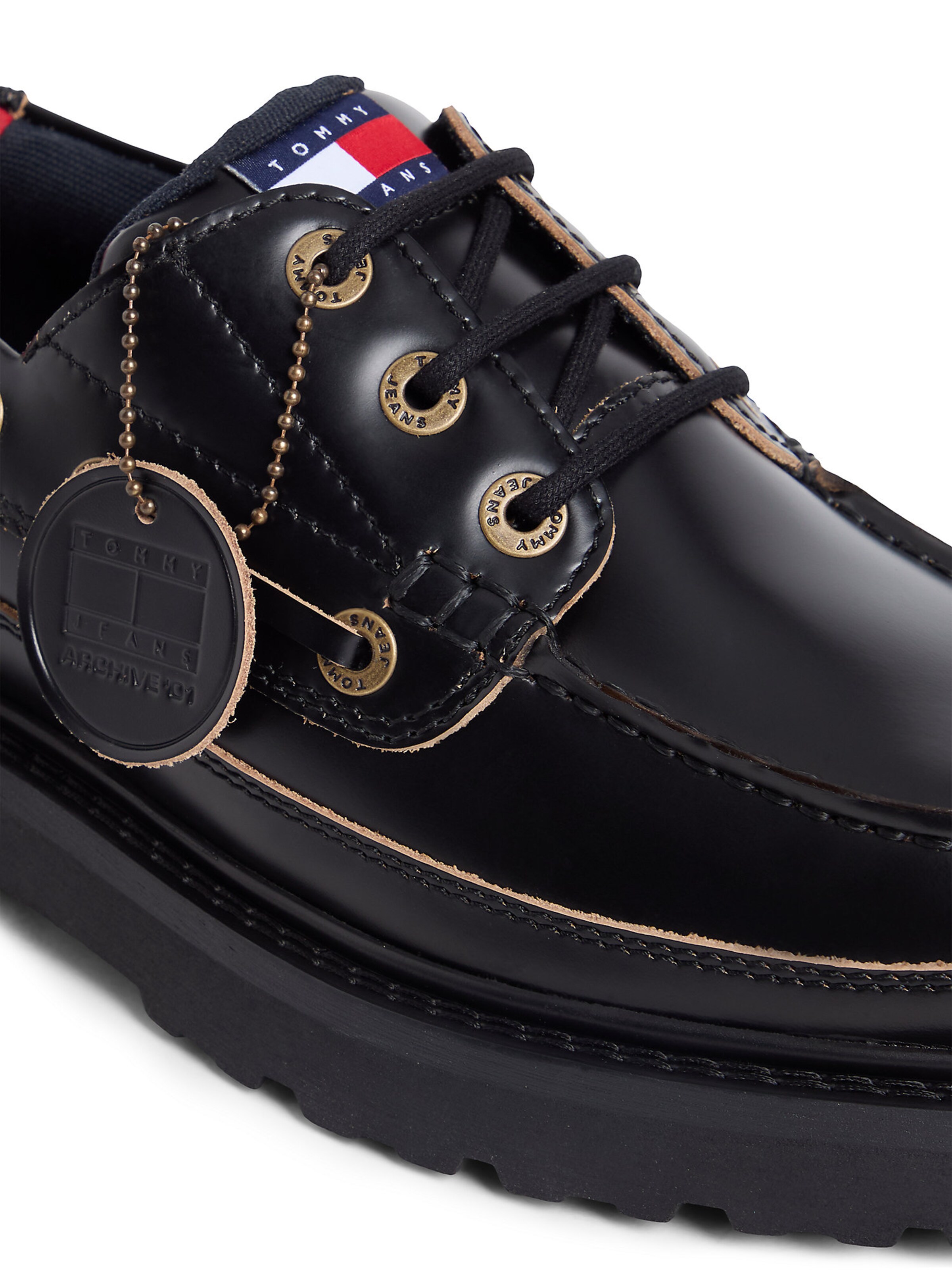 Tommy Jeans Mocassins 'Archive' in Zwart