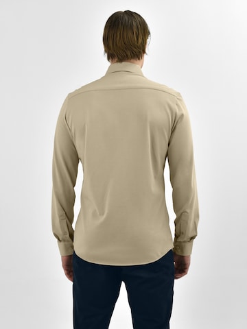 Slim fit Camicia business 'No. 19' di Vercate in beige