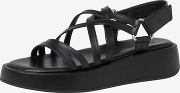 TAMARIS Sandal i svart: framsida