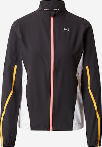 PUMA Athletic Jacket in Black: front