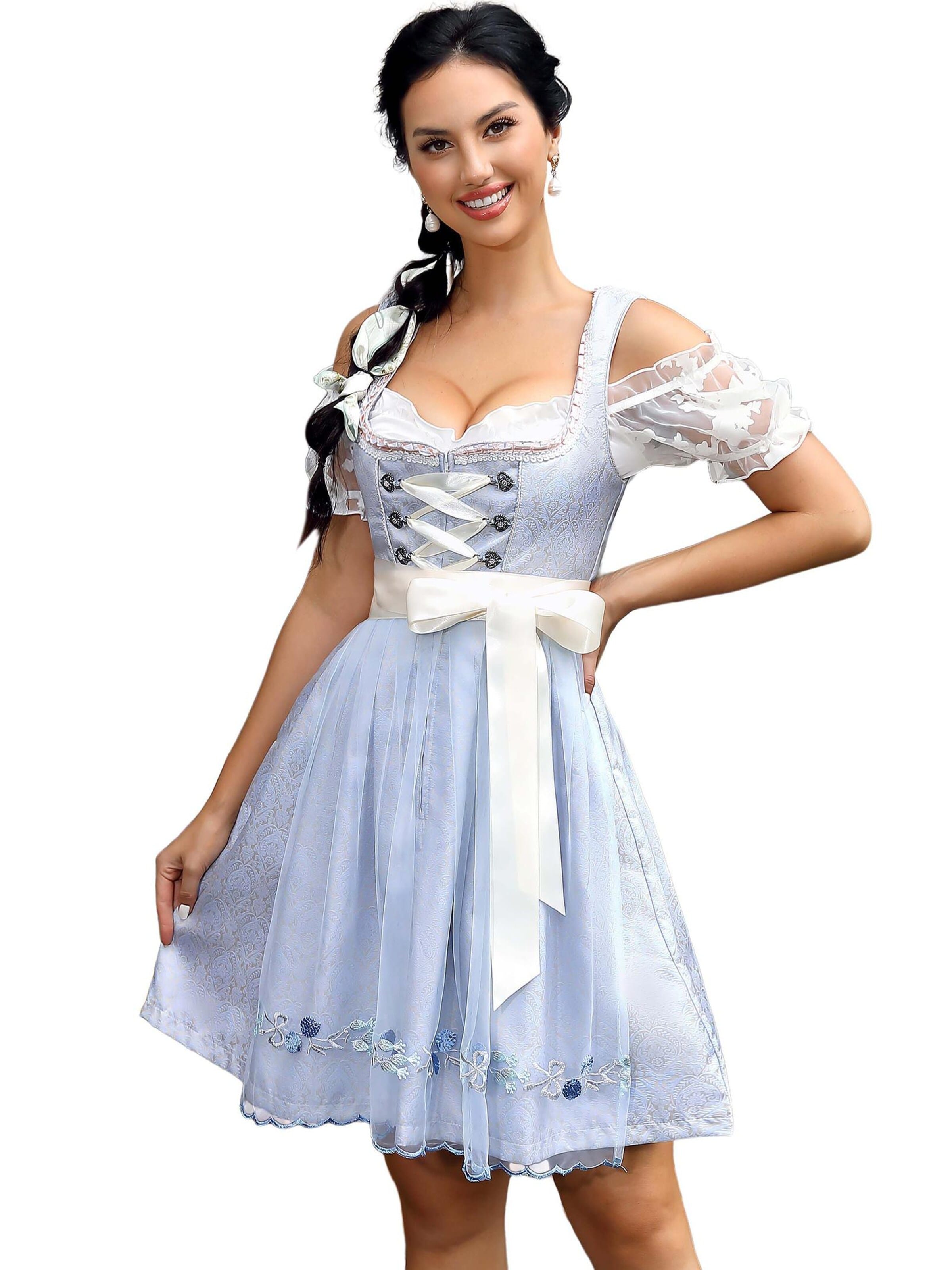 Yesfashion Dirndl‌‌‌‌‌‌‌ in Blau: Vorderseite