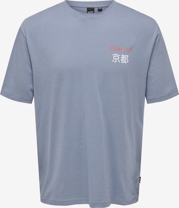 Only & Sons T-Shirt 'ONSKEANE' in Blau: Vorderseite
