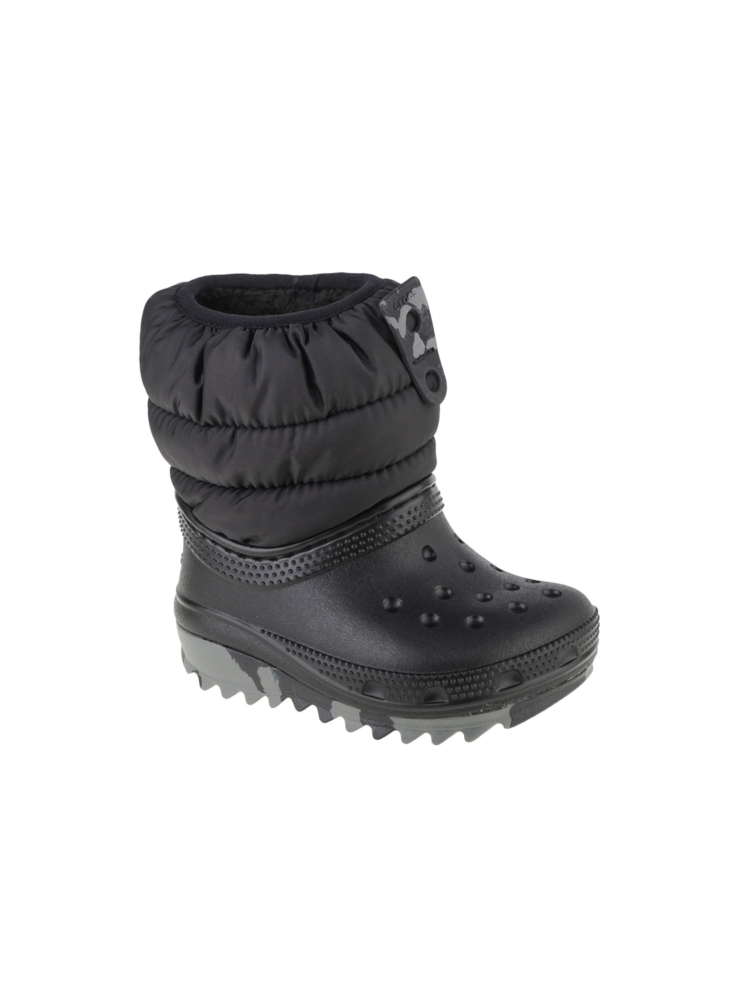 Crocs Snowboots 'Classic Neo Puff Boot Toddler'‌‌‌‌ in Schwarz: Vorderseite