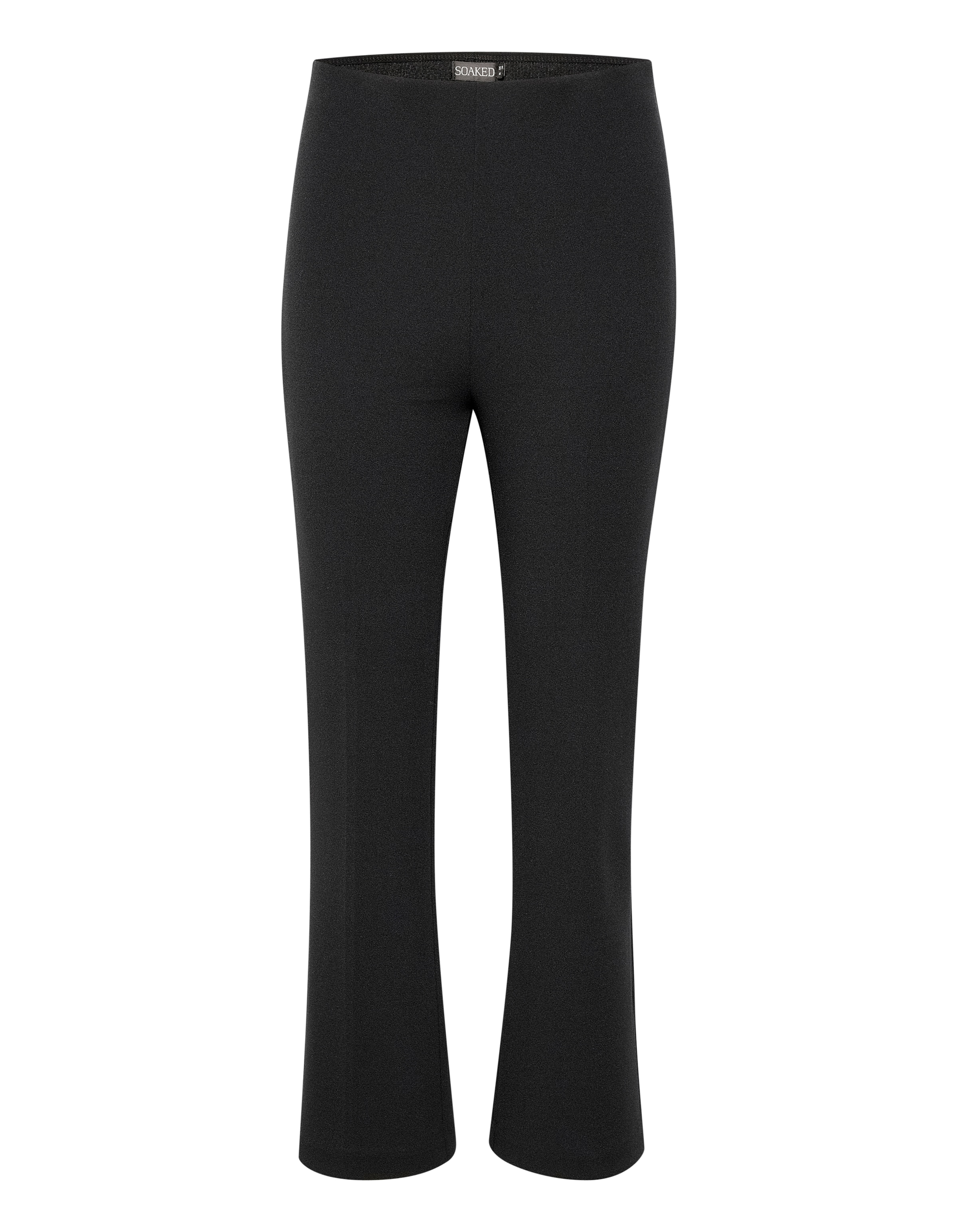 SOAKED IN LUXURY Boot cut Trousers with creases 'Bea ' in Black: front