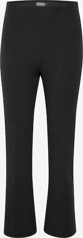 SOAKED IN LUXURY Boot cut Pleated Pants 'Bea ' in Black: front