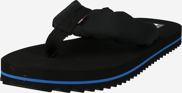 Tommy Jeans - Sandalias de dedo en negro: frente