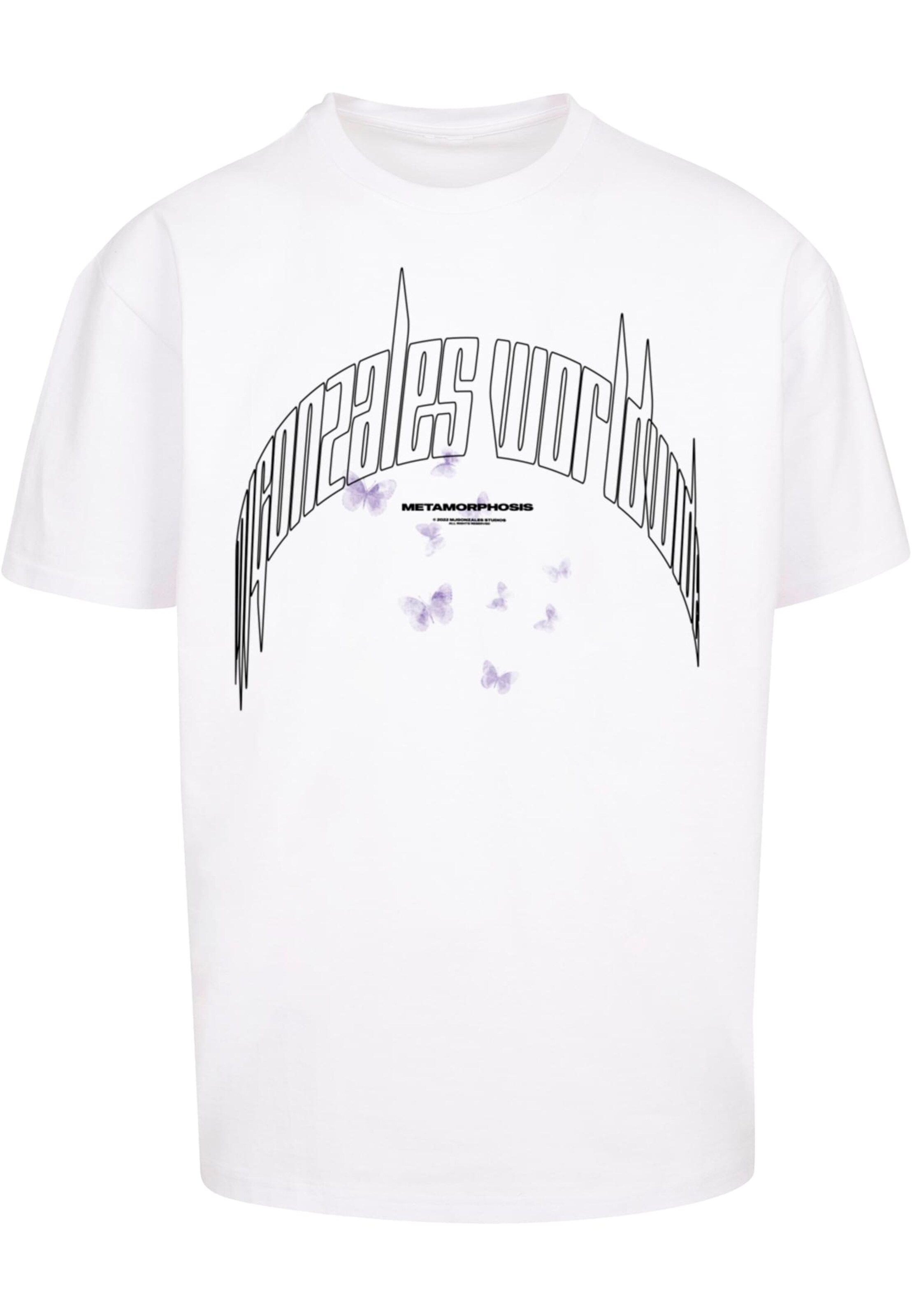 MJ Gonzales T-Shirt 'Metamorphose V.3' in Weiß: Vorderseite