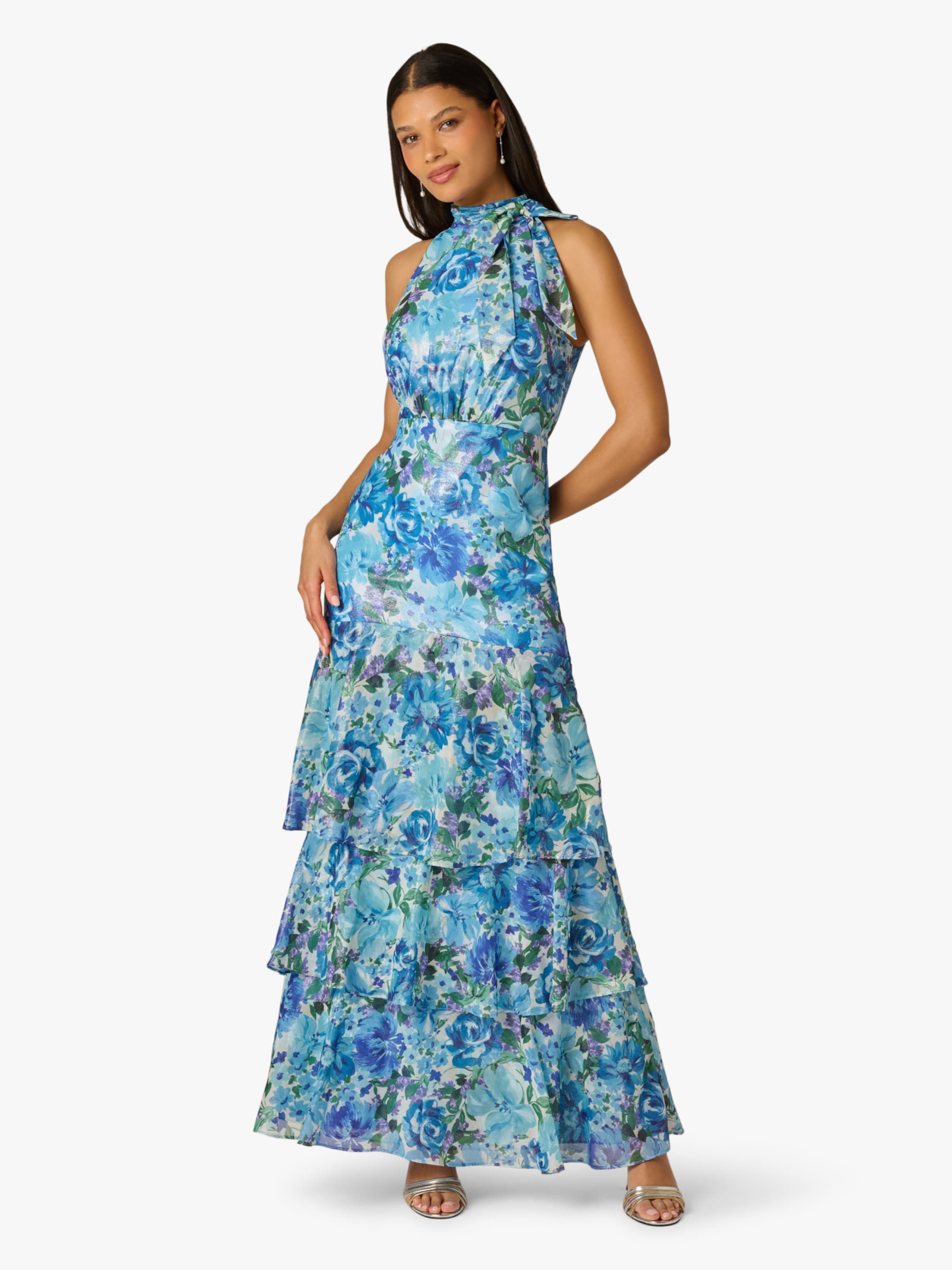 Adrianna Papell Zomerjurk in Blauw: voorkant