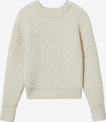 MANGO Pullover 'BOLITAS' in Beige: predná strana