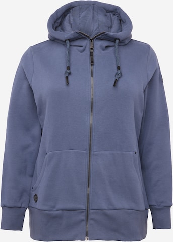 Ragwear Plus - Sudadera con cremallera 'NESKA' en azul: frente