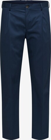 SELECTED HOMME regular Παντελόνι με τσάκιση σε μπλε: μπροστά