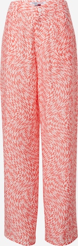 Tommy Jeans - Pierna ancha Pantalón 'DAISY' en rosa: frente