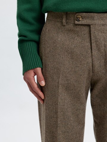 Slimfit Pantaloni con piega frontale di SELECTED in marrone