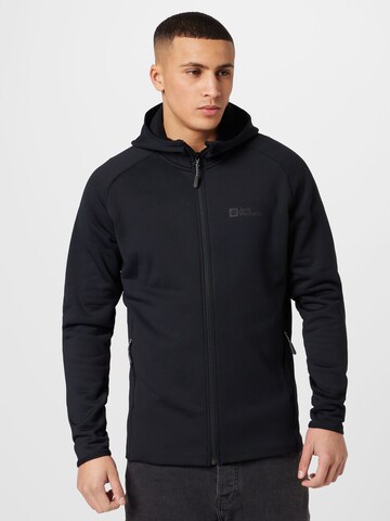 Veste en polaire fonctionnelle 'Baiselberg' JACK WOLFSKIN en noir : devant