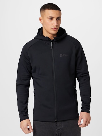 Veste en polaire fonctionnelle 'Baiselberg' JACK WOLFSKIN en noir : devant