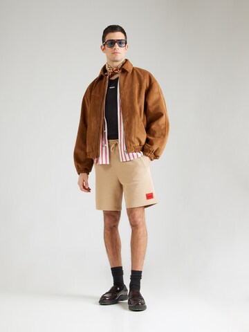 regular Pantaloni 'Diz' di HUGO in beige