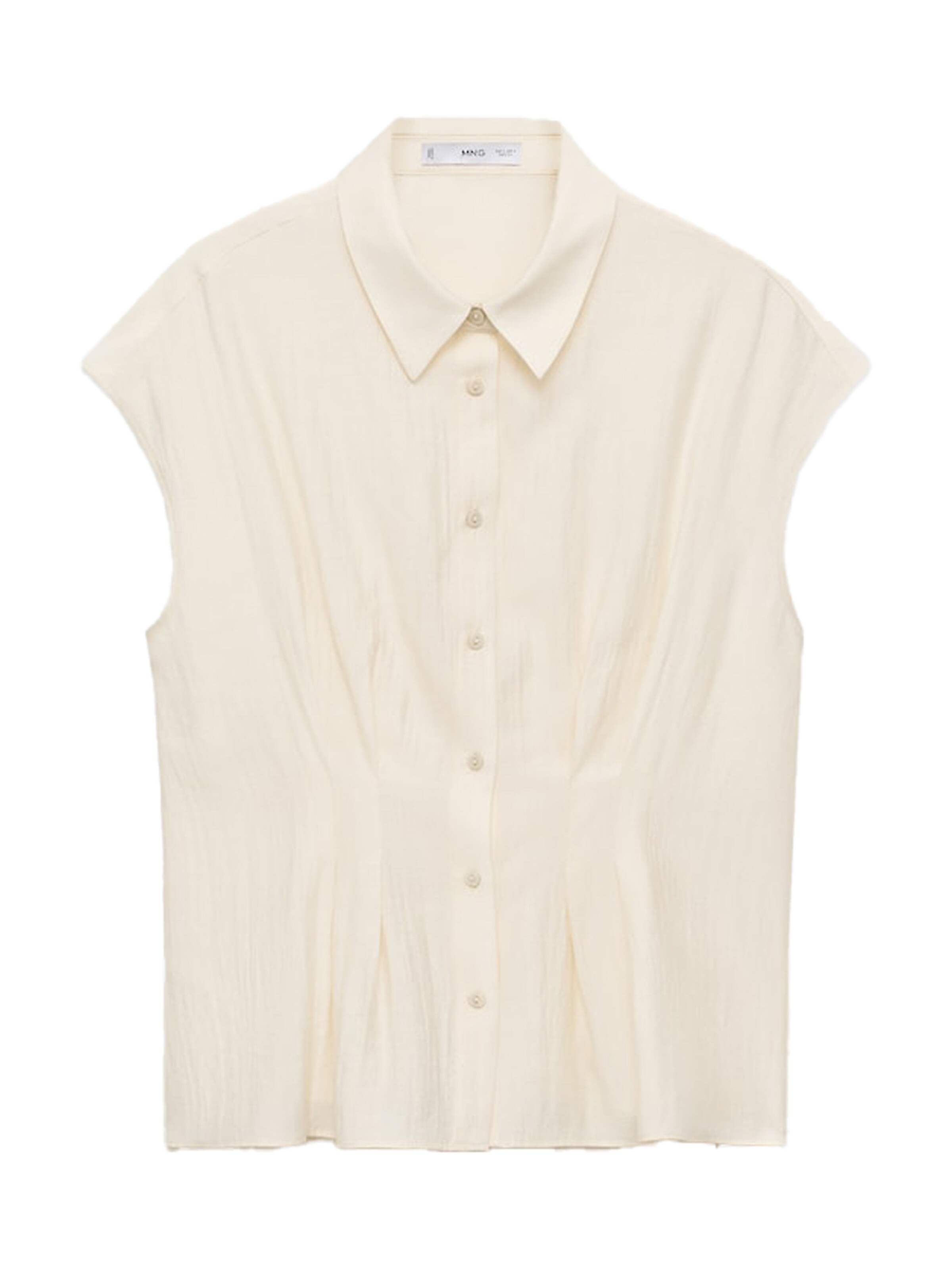 MANGO Blouse 'PIN' in Beige: voorkant