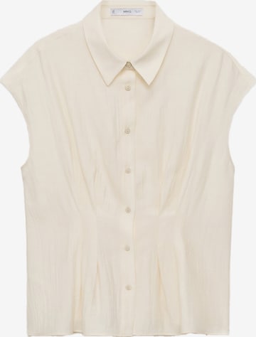 MANGO Blouse 'PIN' in Beige: voorkant