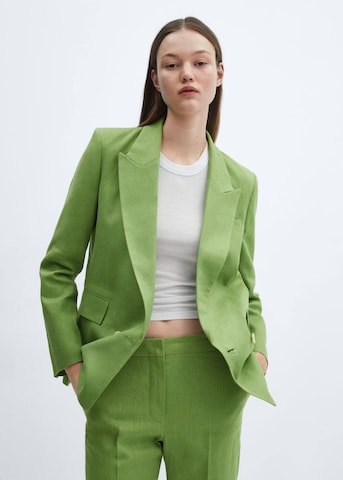 MANGO Normalny krój Spodnie w kant 'Tempoli' w kolorze zielony