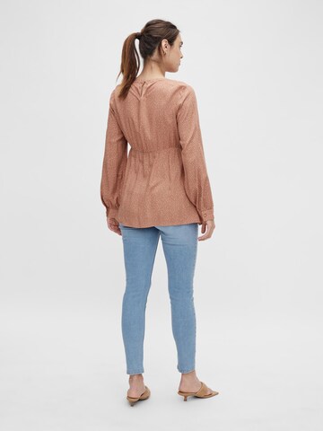 MAMALICIOUS Blouse 'Viola' in Brown