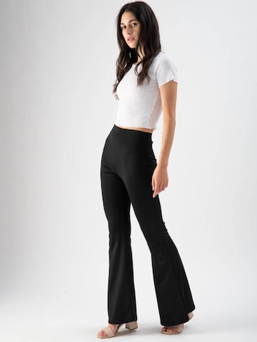 MND Flared Bukser 'High-waisted flare trousers' i sort