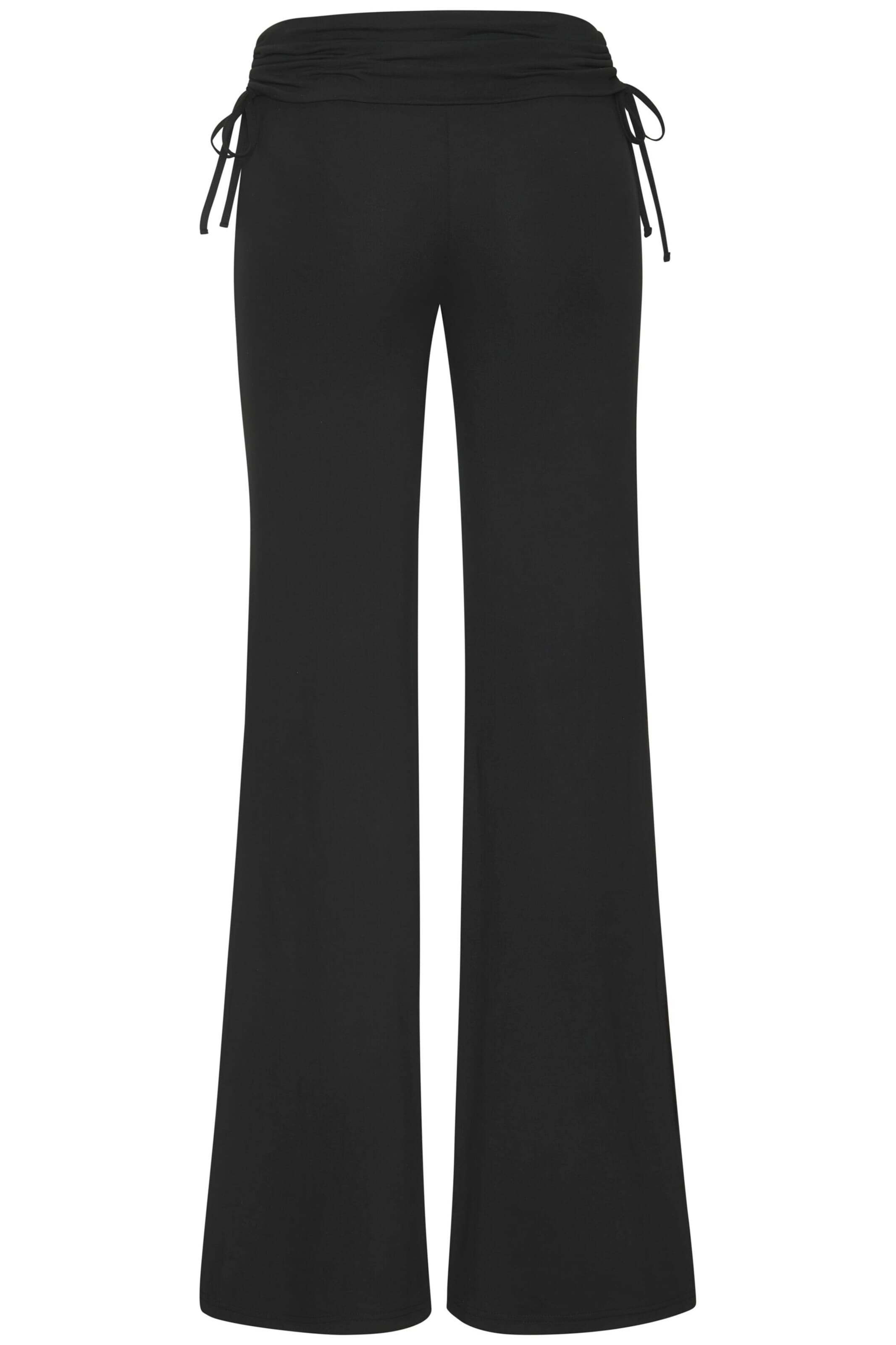 LASCANA Na zvonec Hlače | črna barva