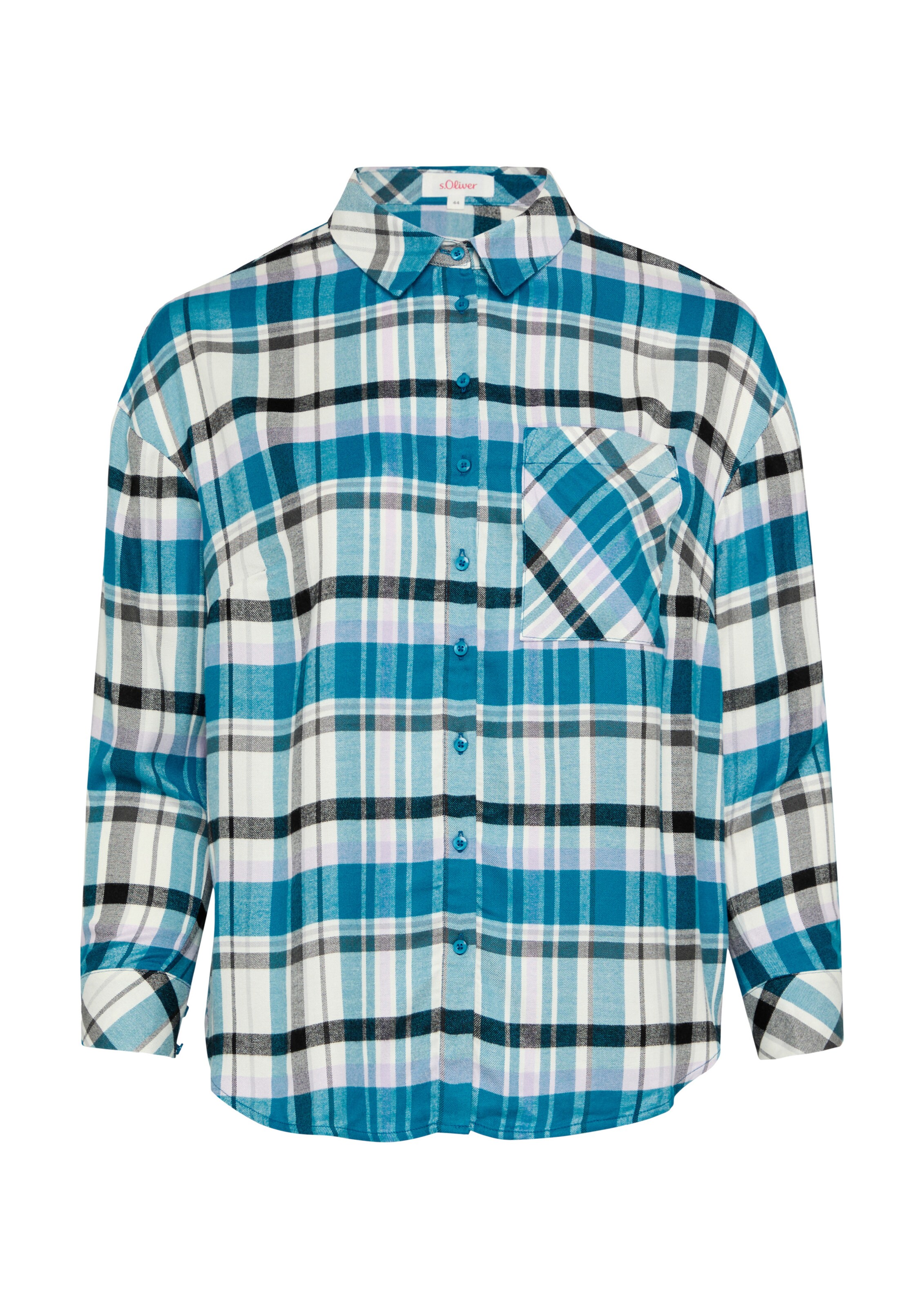 s.Oliver Red Label Plus Blouse in Blauw: voorkant