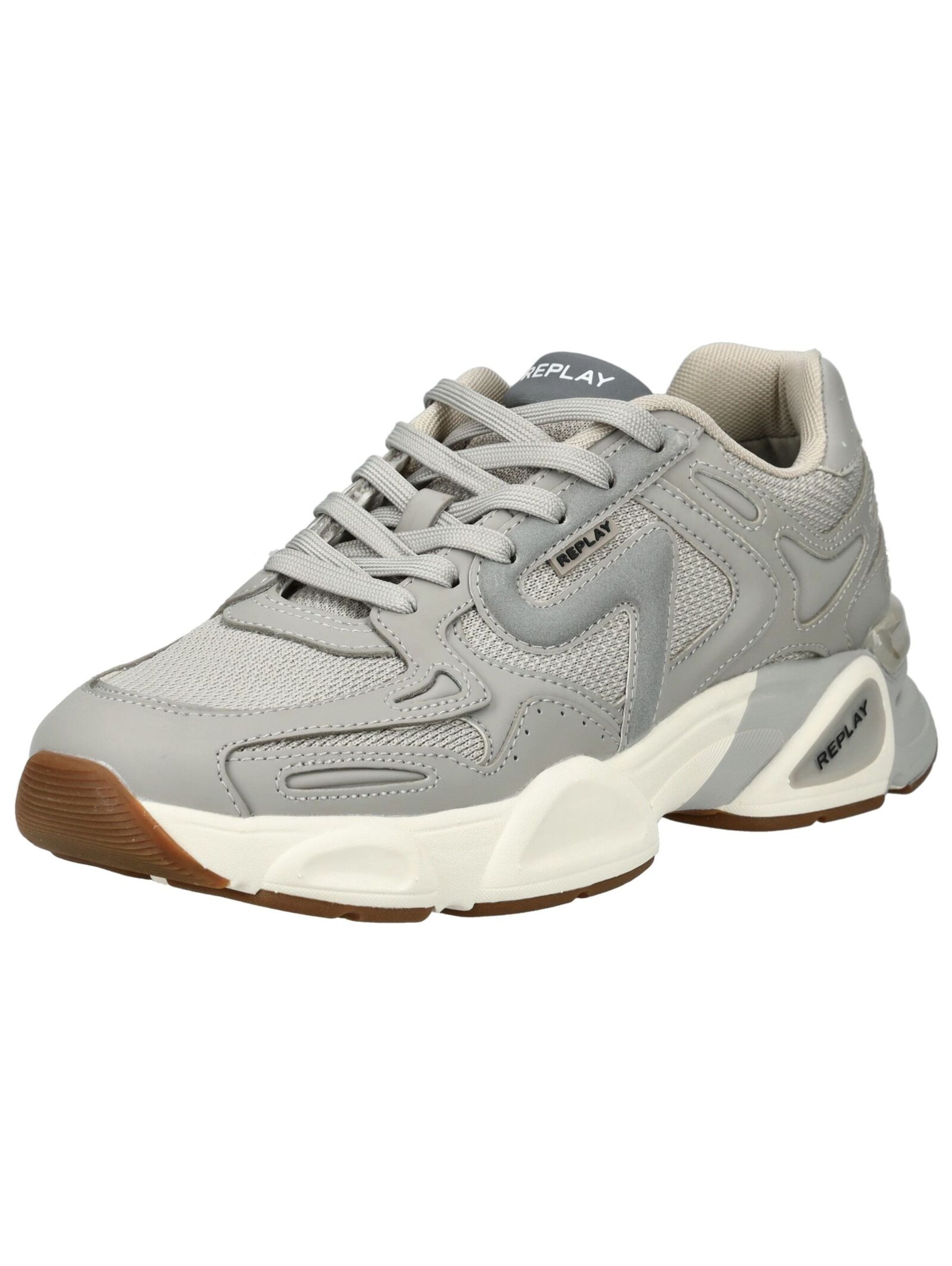 Baskets basses REPLAY en gris : devant