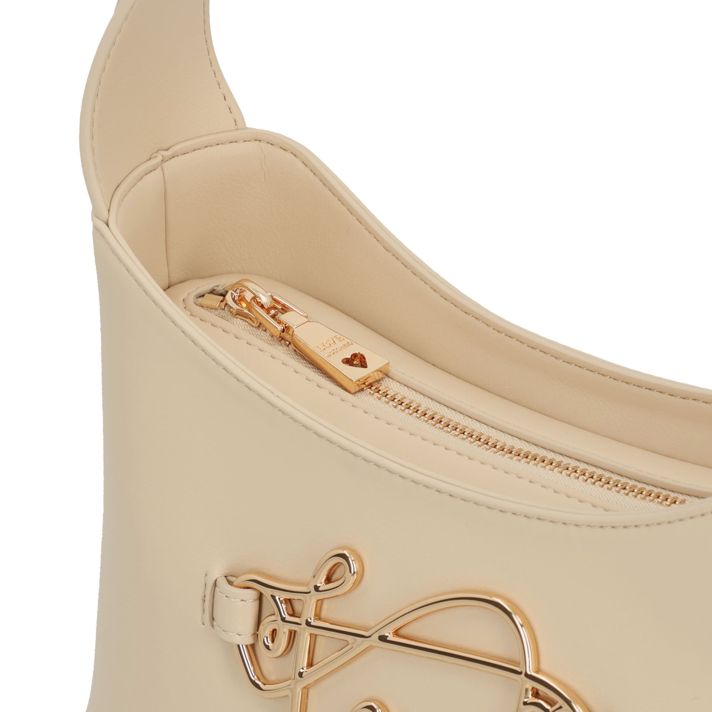 Borsa a spalla 'Script' di Love Moschino in beige